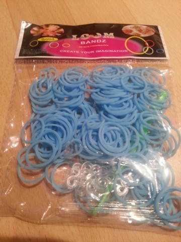 Loom bands Glow in the Dark lichtblauw