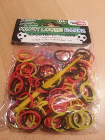 Loom Bands uni rood/zwart/geel