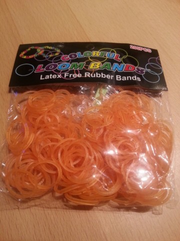 Loom Bands glitter oranje