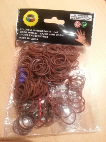 Loom Bands uni donkerbruin