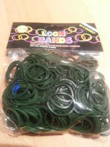 Loom Bands uni donkergroen