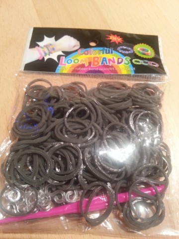 Loom Bands uni donkergrijs