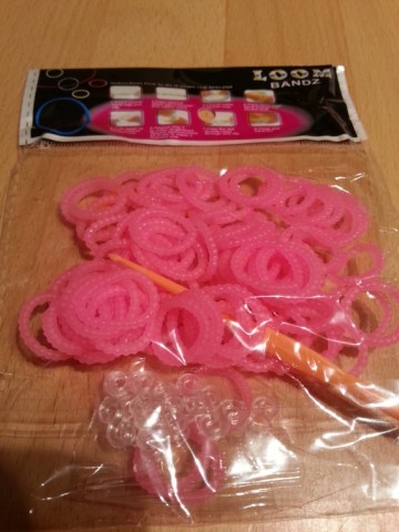 Pearl bands neon roze