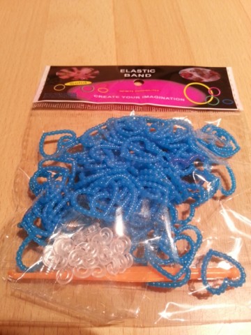 Pearl bands hartjes donkerblauw