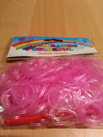 Loom Bands Glow in the dark roze