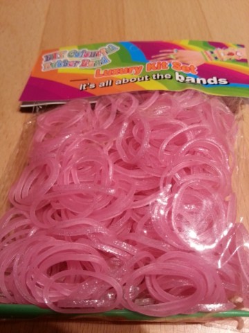 Loom Bands Glow in the dark licht roze