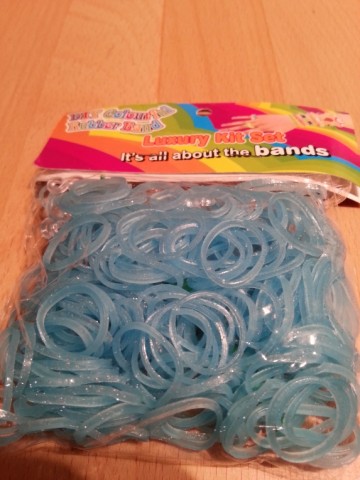 Loom Bands glitter lichtblauw