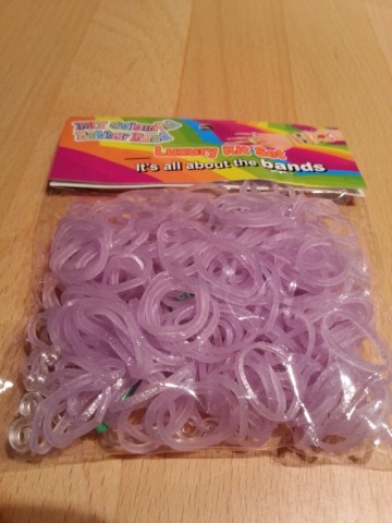 Loom Bands glitter lichtpaars