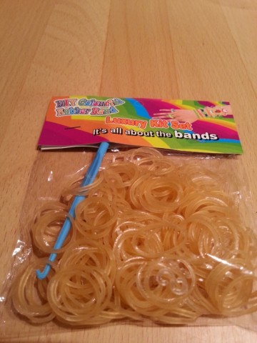 Loom Bands Glow in the Dark lichtbruin/naturel