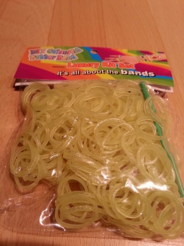 Loom Bands glitter lichtgeel