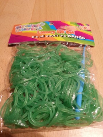 Loom Bands glitter groen